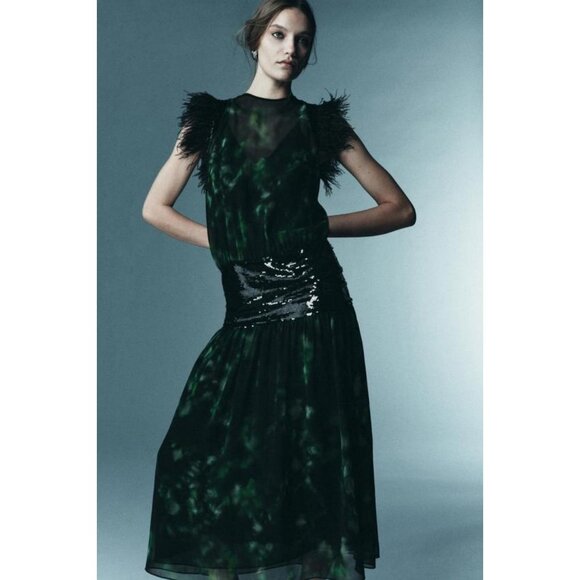 ZARA LIMITED EDITION COMBINATION PRINTED DRESS - Picture 1 of 9